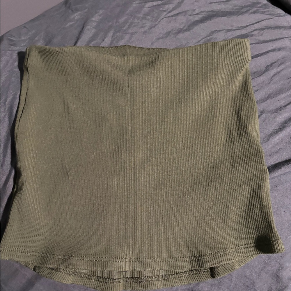olive green micro mini skirt